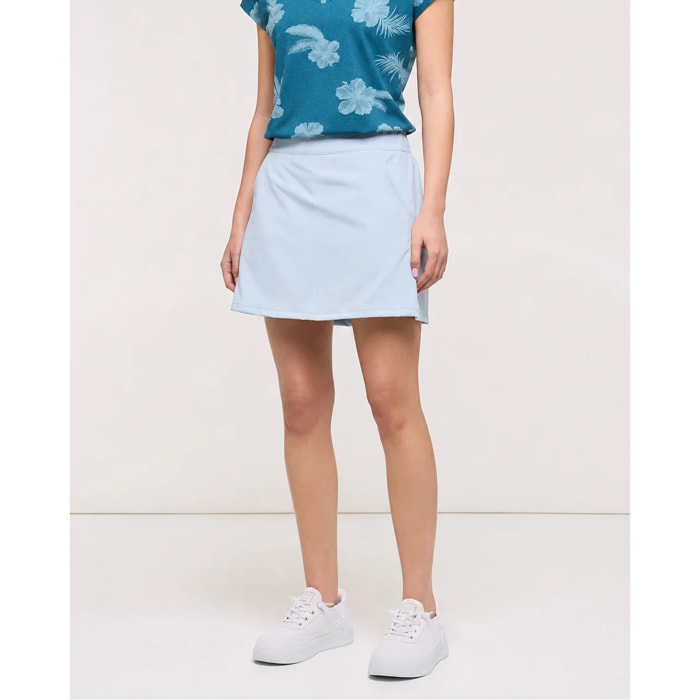 Falda Mini Deportiva Azul Celeste - Fabort