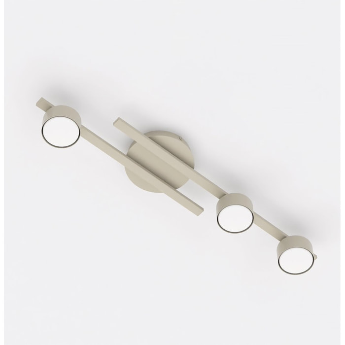 Lampada da soffitto FRAGMENT in acciaio beige