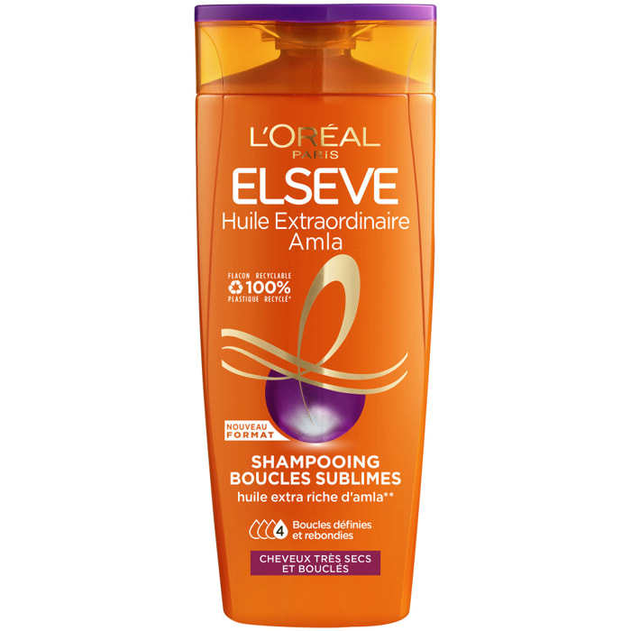 Lot de 12 - L'Oréal Paris Elseve Huile Extraordinaire Shampooing Amla Cheveux bouclés et très secs 300ml