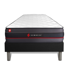 Ensemble matelas REGEN à mémoire de forme + sommier kit noir