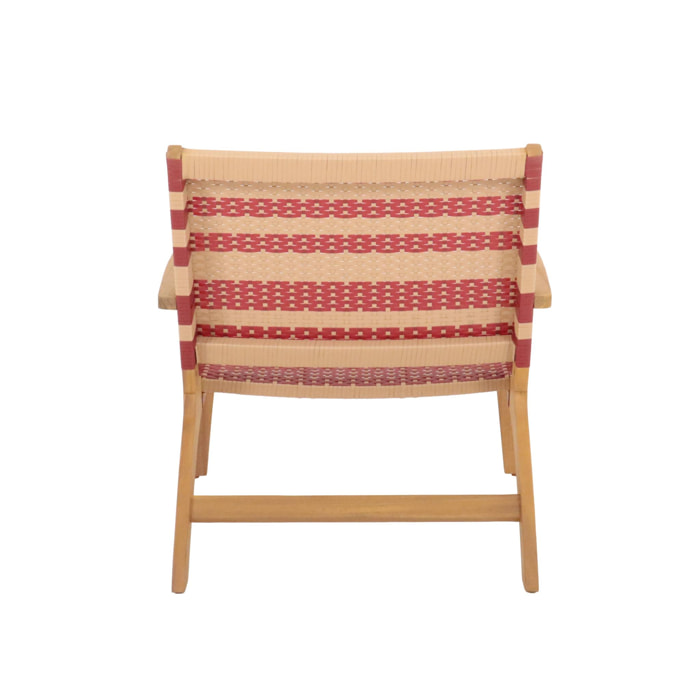 Fauteuil de jardin bois d'acacia et résine GOA
