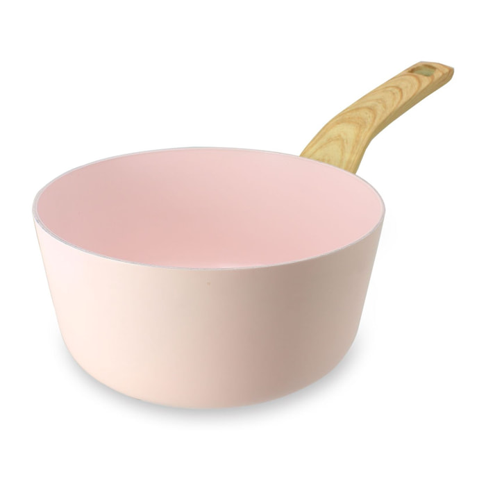 Casserole en revêtement céramique 18cm rose - tous feux COLORAMA