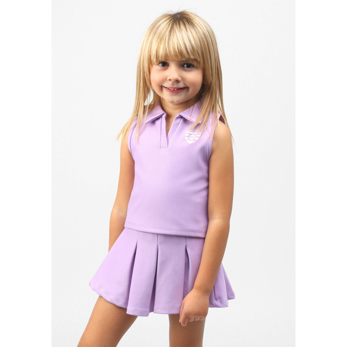 Camiseta De Niña Polo En Malva