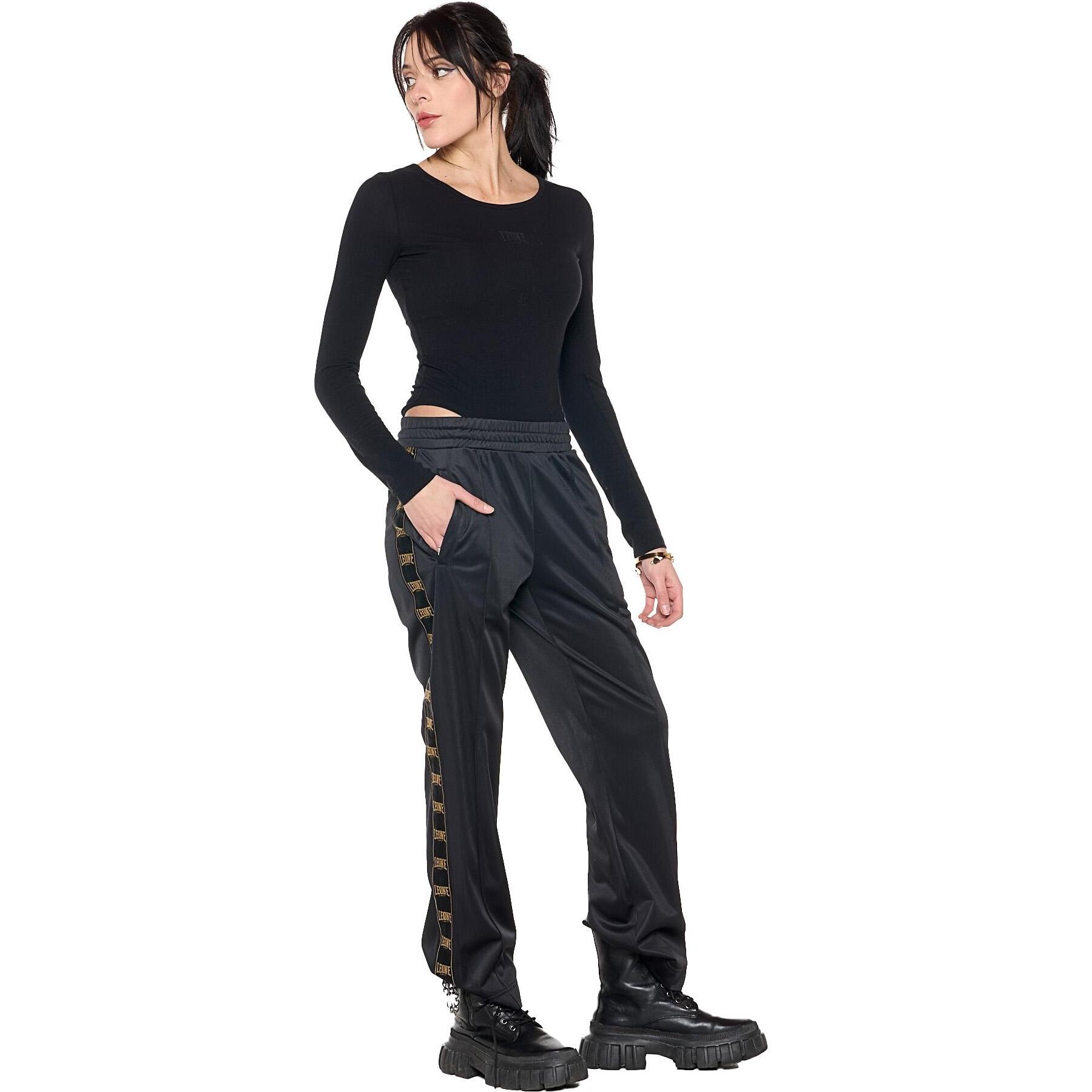 Pantalón deportivo de mujer de invierno con bandas verticales "Authentic Gold"