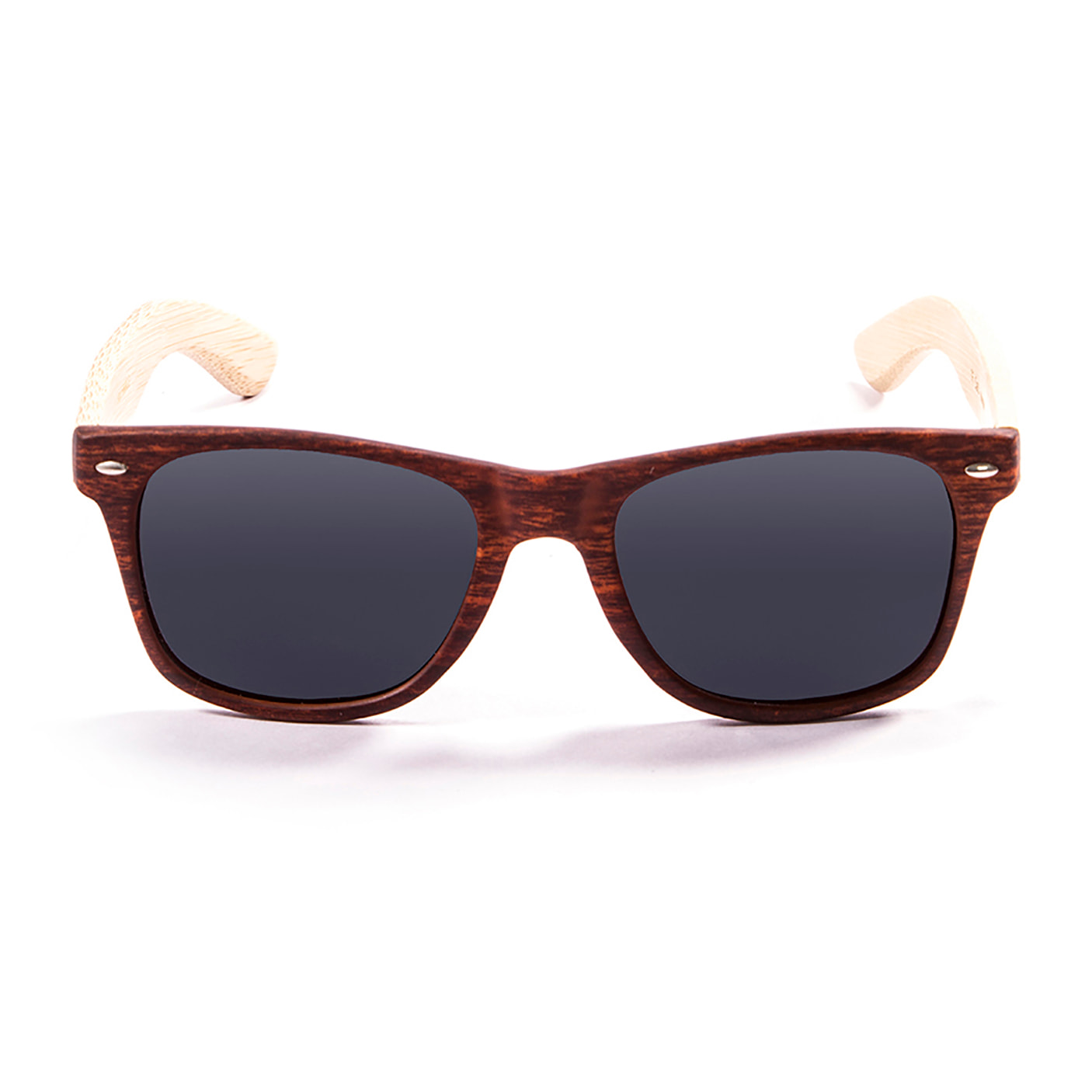Gafas de sol OCEAN BEACH WOOD - Patillas marrón mate y bambú y / Ahumada