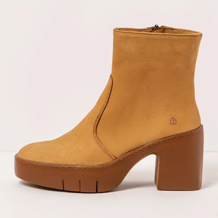Botines con tacón 1656 NOBUCK KARAMEL/SOFIA color Karamel