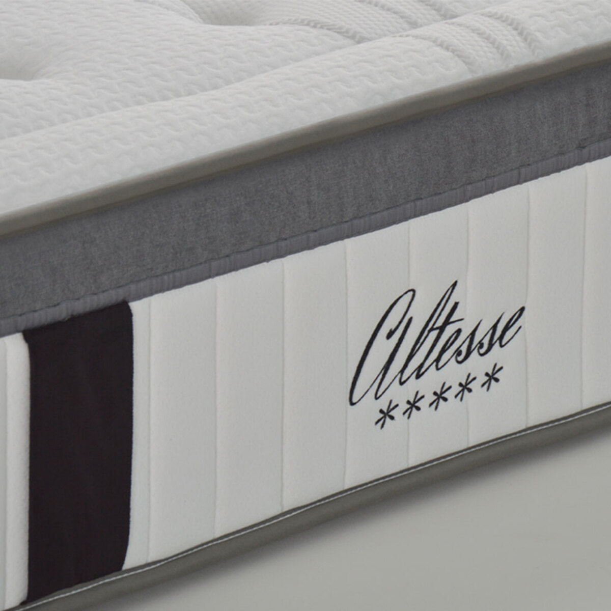 Ensemble Matelas Altesse & Sommier Kit Bois, Mémoire de Forme & Hyper Soft, 27 cm, Accueil Enveloppant, Soutien Ferme