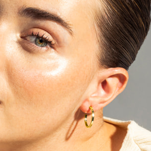 Pendientes de 20mm de diámetro acabado oro amarillo de 18K