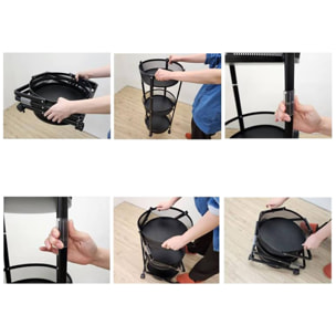 Well home carro de cocina plegable con ruedas ø37x88cm