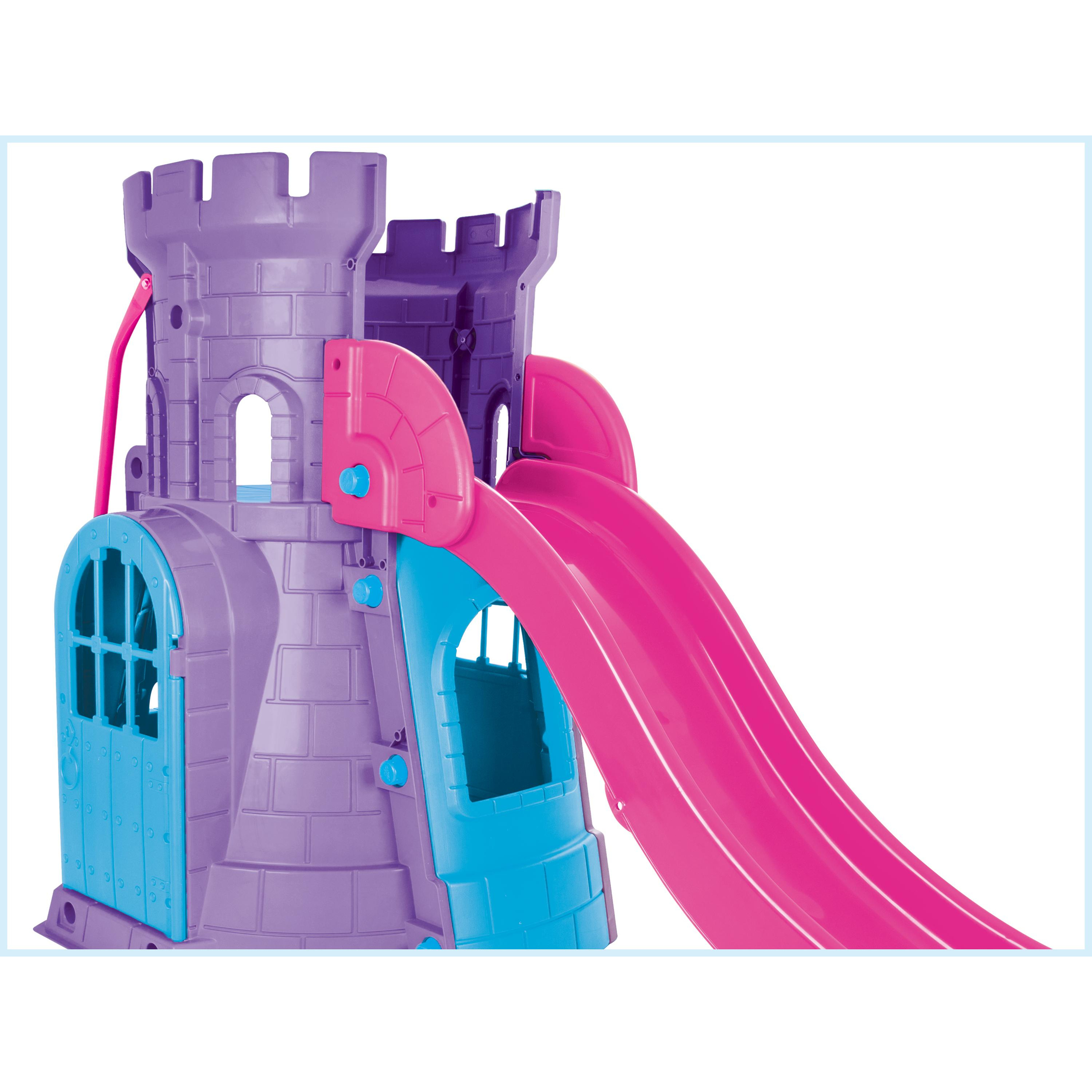 Château en plastique pour enfants avec toboggan CASTLE SLIDE