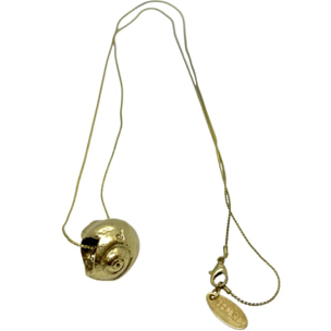 Collar largo caracola artesanal 3D dorado