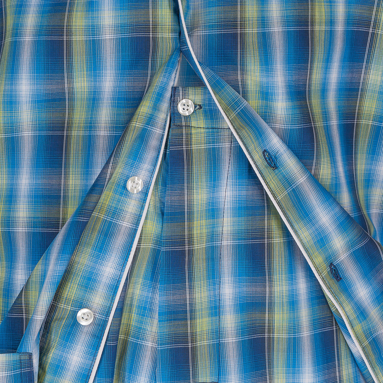 Pigiama leggero UOMO quadro blu