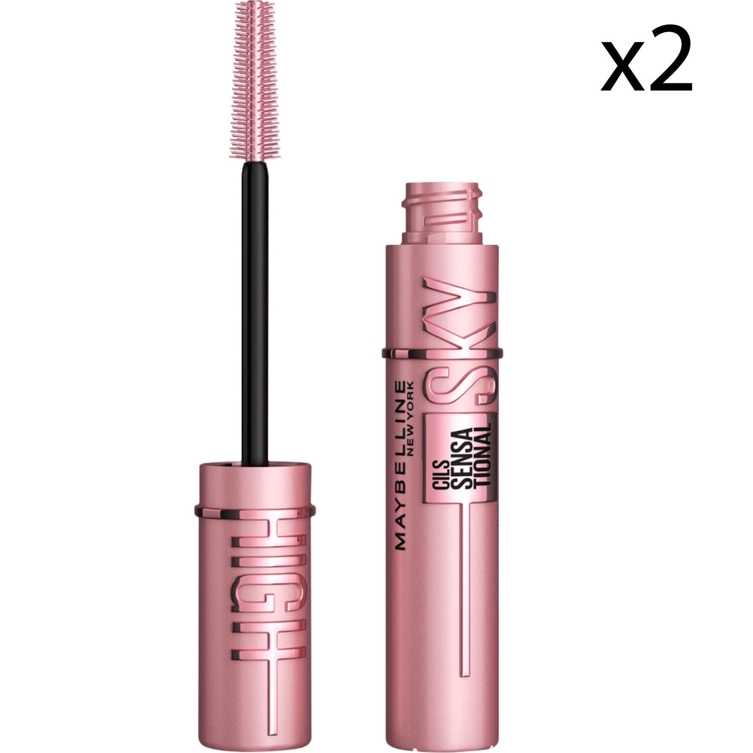 2x Mascara Volumizzante Nero Sky High Allungante
