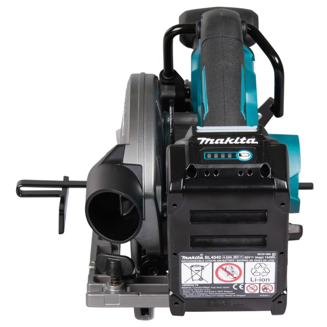 Scie circulaire XGT Scie Ø 165 mm livrée avec 2 batteries 2,5 Ah, 1 Chargeur rapide DC40RA, 1 Coffret Makpac 3 - MAKITA - HS012GD201