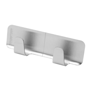 Crochet adhésif mural double rectangulaire Fackelmann Tecno