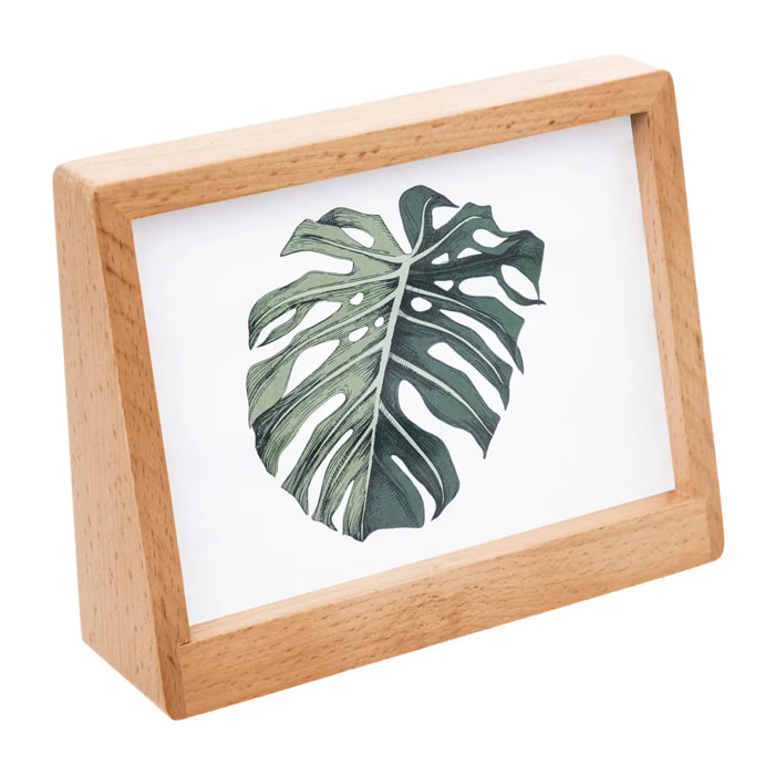 Cadre photo "Hori" - hêtre et verre - 10x15 cm