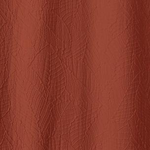 Rideau à oeillets feuillage aspect gaufré - Terracotta