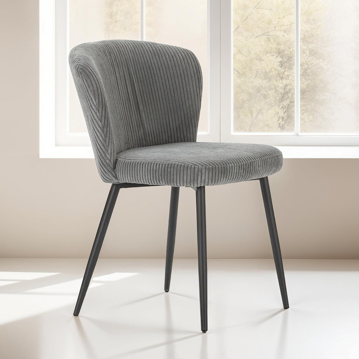 Lot de 4 chaises en velours côtelé - KLARA