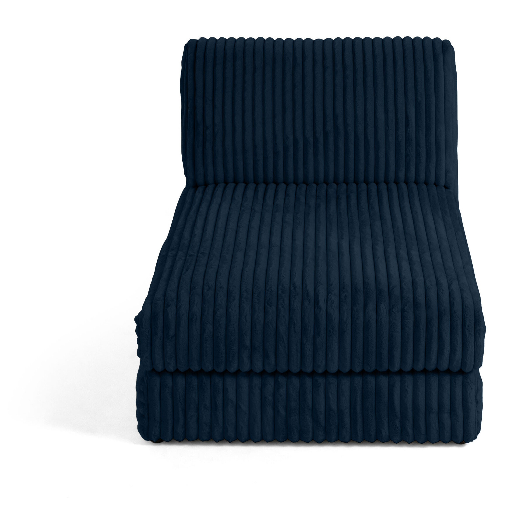 Jasper - module méridienne - en fausse fourrure côtelée - Bleu