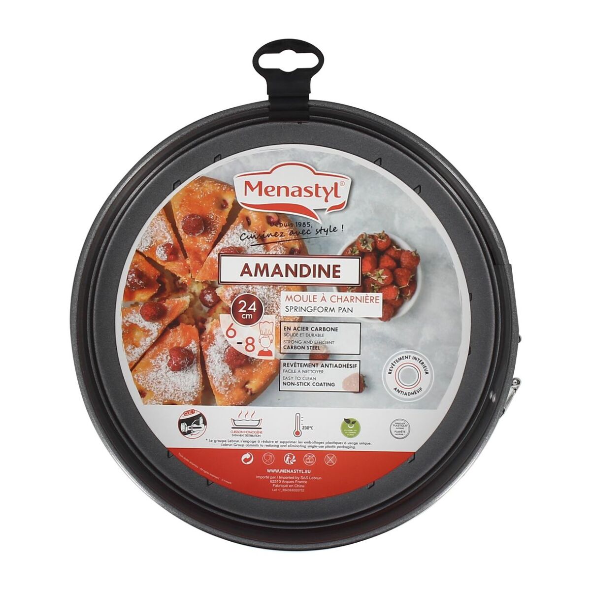 Moule à charnière en acier carbone 24cm AMANDINE