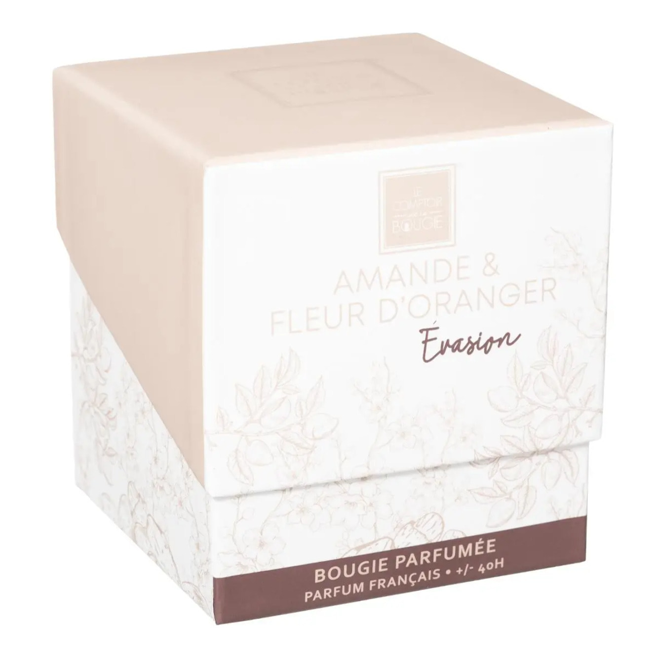 Bougie parfumée Maël 190g pot verre fleur d'oranger
