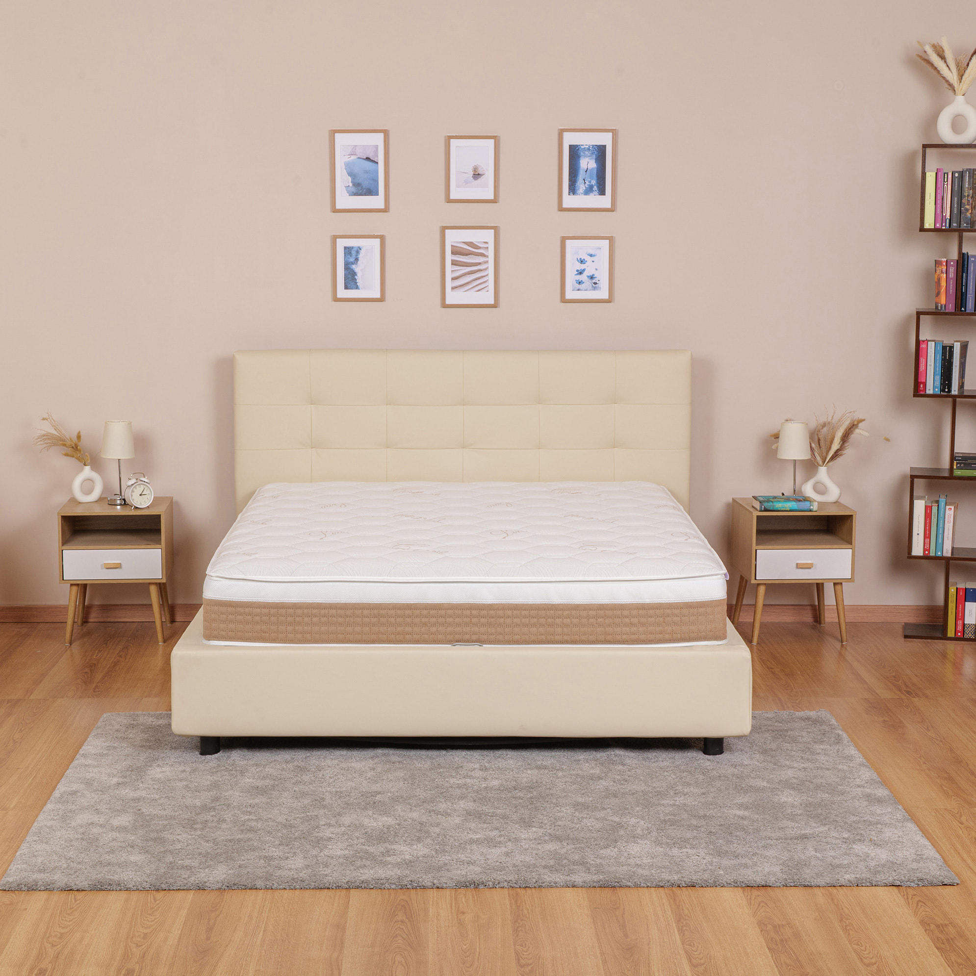 Materasso Memory 5 strati mod. ZEN COMFORT Matrimoniale mis. 140x200 alto 25cm rivestimento sfoderabile - Sleepy Italy