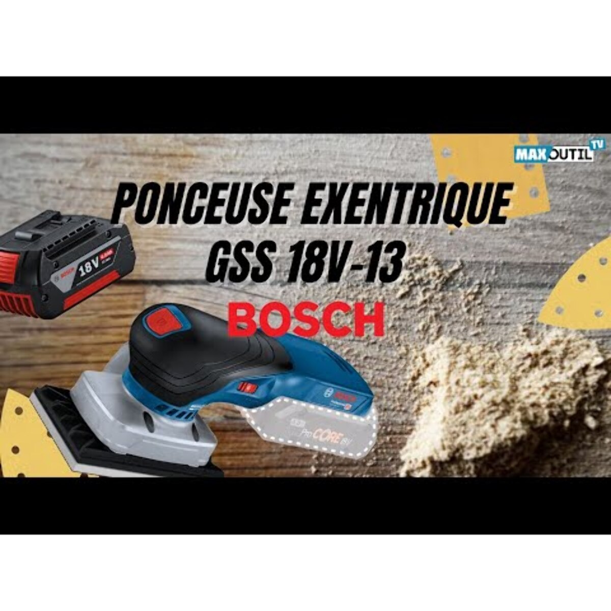 Ponceuse excentrique sans fil GSS 18V-13 BOSCH PRO 80x130 mm - sans batterie ni chargeur - 06019L0101