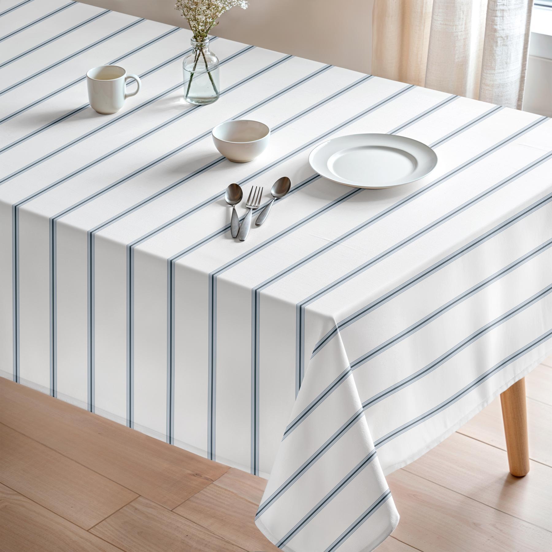 Nappe imprimée anti-tâches LAMBÍ BLEU