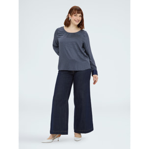 Fiorella Rubino - Blusa in raso con stampa geometrica - Blu