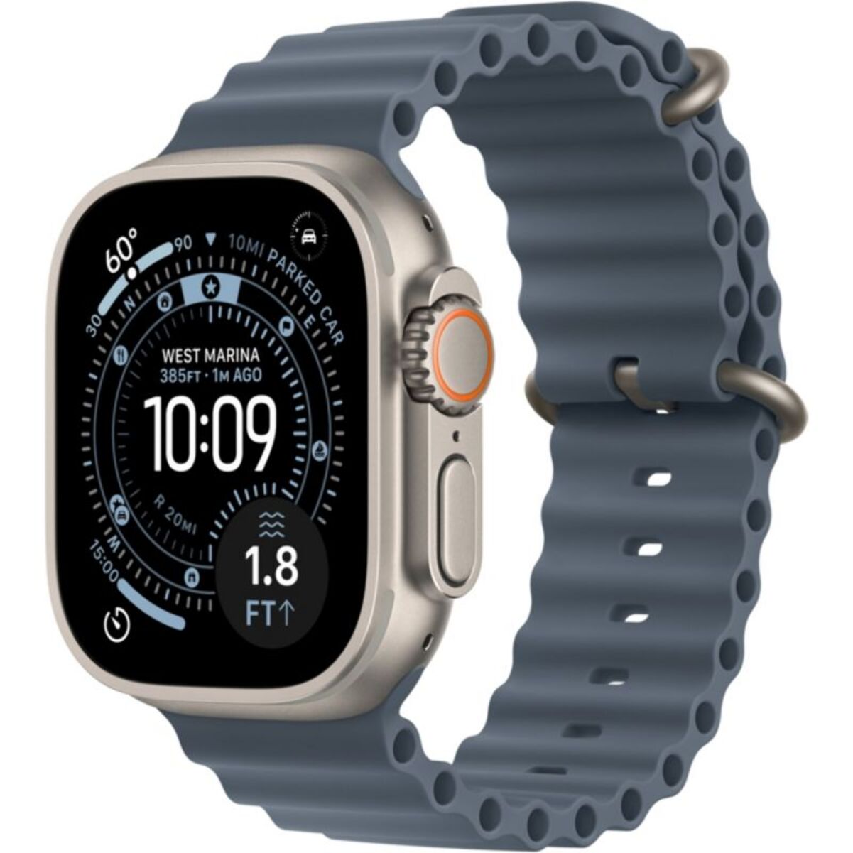 Montre connectée APPLE WATCH 49mm Tit Nat / Bleu Ocean Ultra 3 Cellular