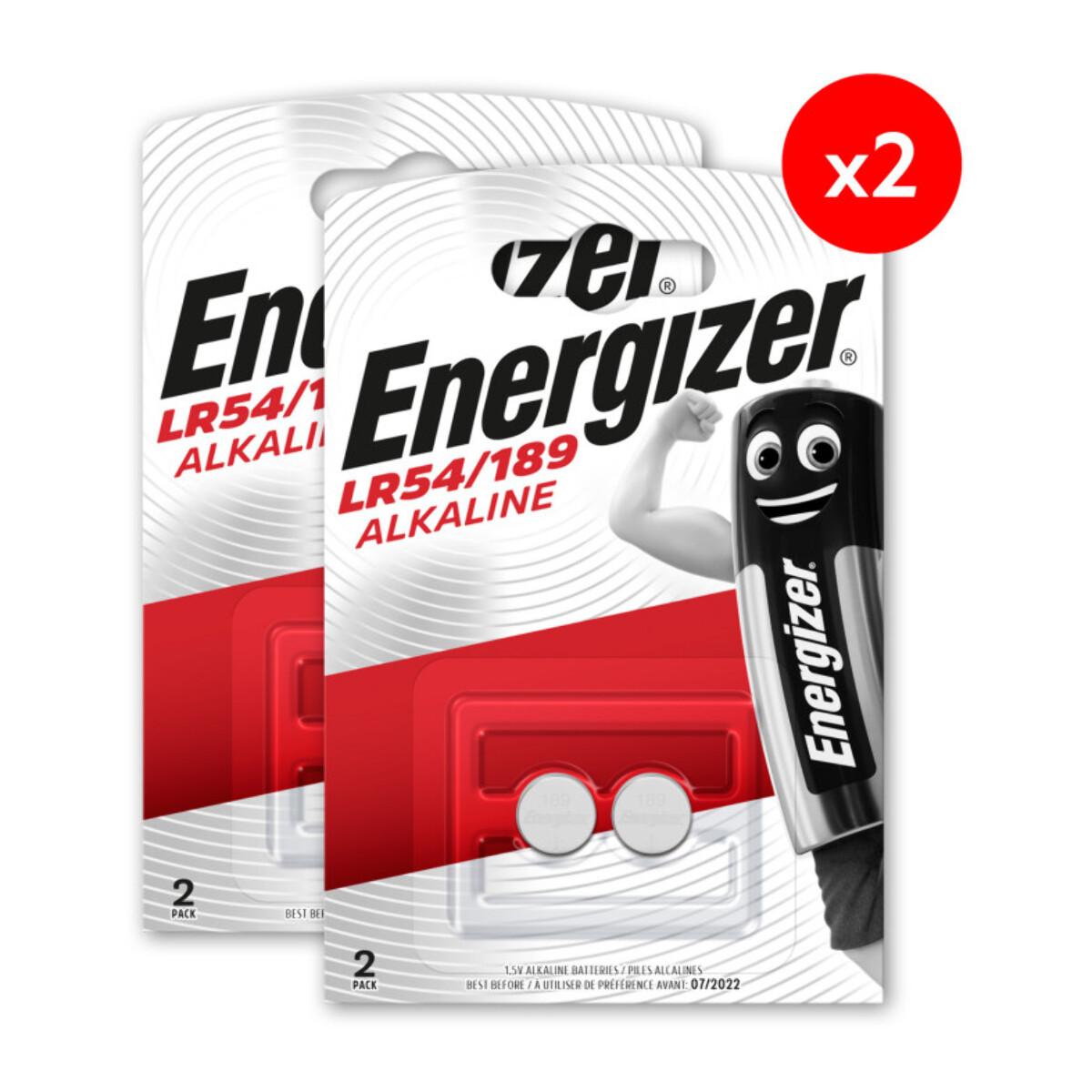 Pack de 2 - Energizer Pile Alcaline LR54, pack de 2 Piles