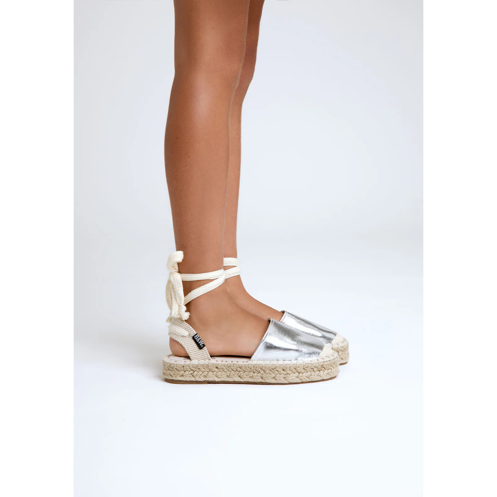 Alpargatas de Niña Con Cinta Plata