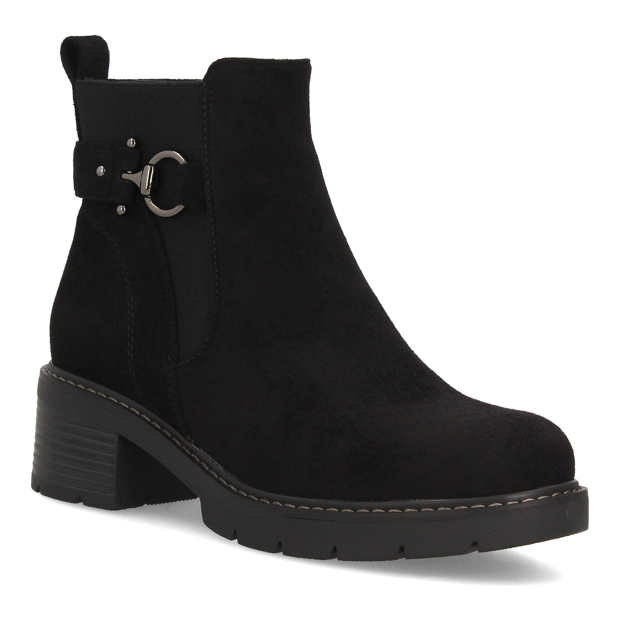 Botines para mujer con hebilla y tacón