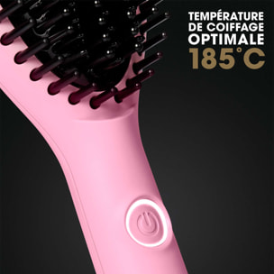 Brosse lissante ghd glide rose et sa pochette thermorésistante