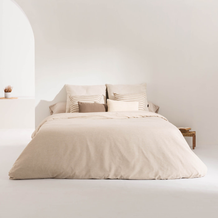 Housse de couette jacquard Jávea Petit Tabac