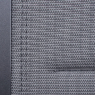 Lot de 2 fauteuils - Chicago / Odenton / Philadelphie Anthracite - En aluminium anthracite et textilène gris taupe. empilables