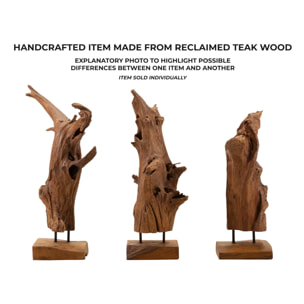 SCULTURA AKAR IN TEAK RICICLATO CM 23X27X64 (PEZZI UNICI - NON RIP. IN SERIE)
