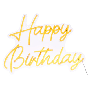 Néon LED "Happy birthday" 31x42cm