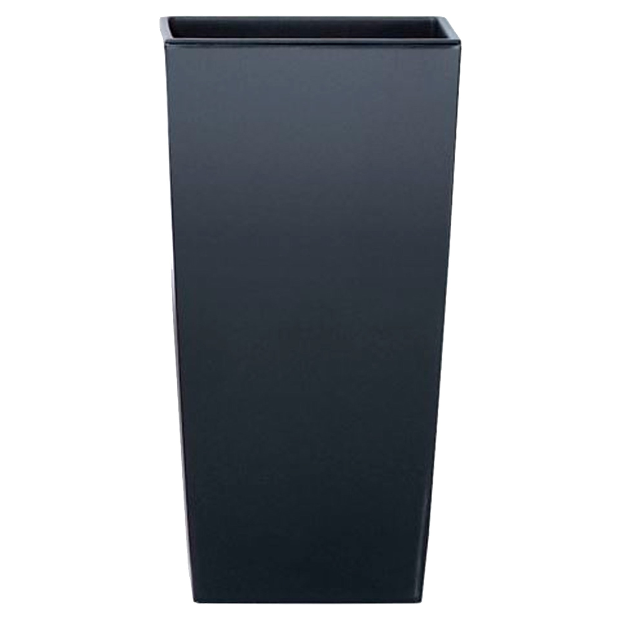 Maceta alta de plástico con depósito en color Antracita