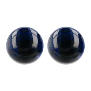 Orecchini a Lobo con Sfere in Pietra Naturale Morganite Marrone