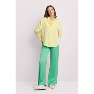 Kocca - Camicia con fondo stondato Donna, Tinta unita, Colletto di camicia