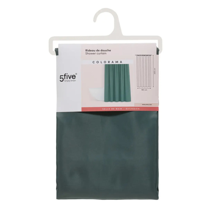 Rideau de douche Colorama 180x200cm vert ficus