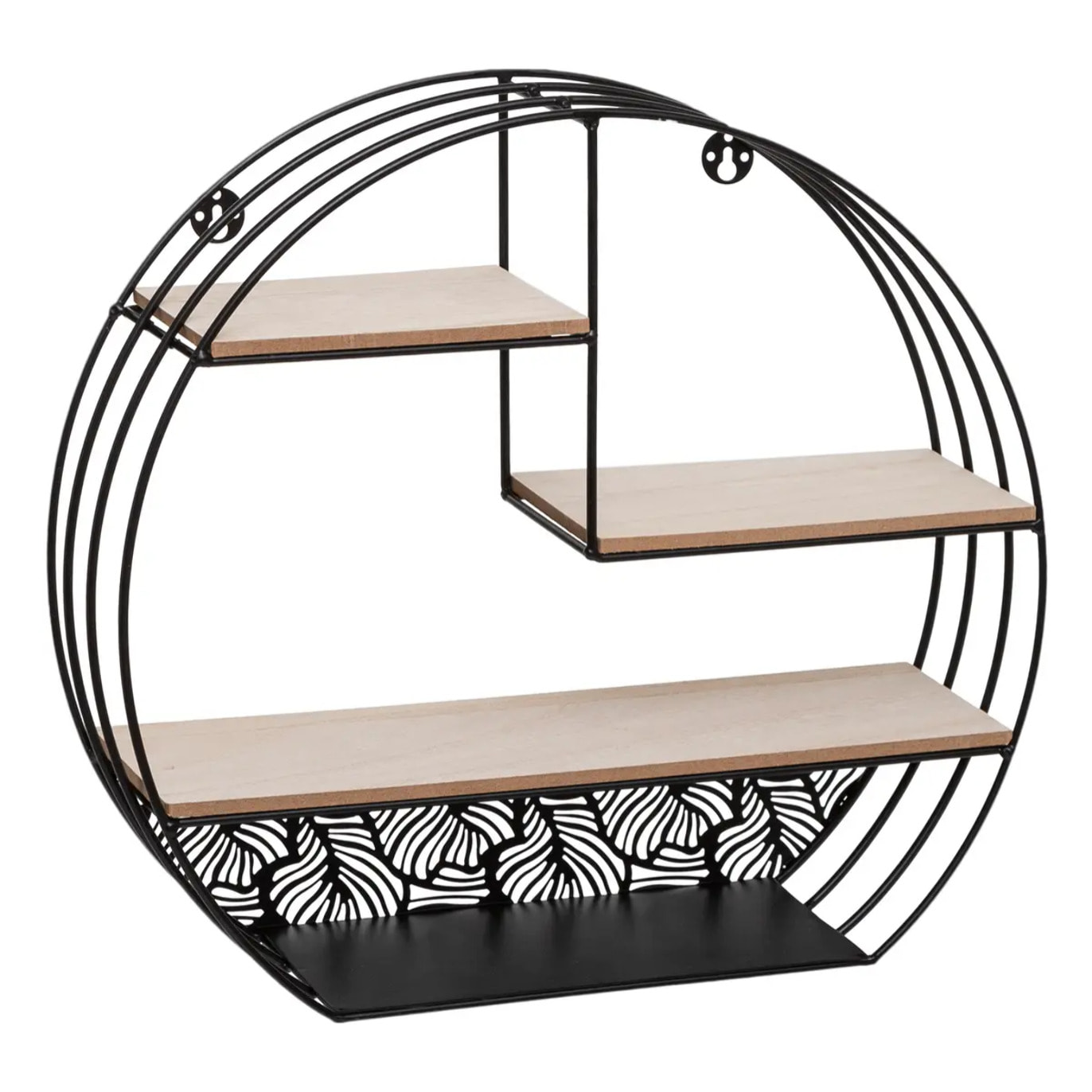 Étagère murale métal noir L.39,3