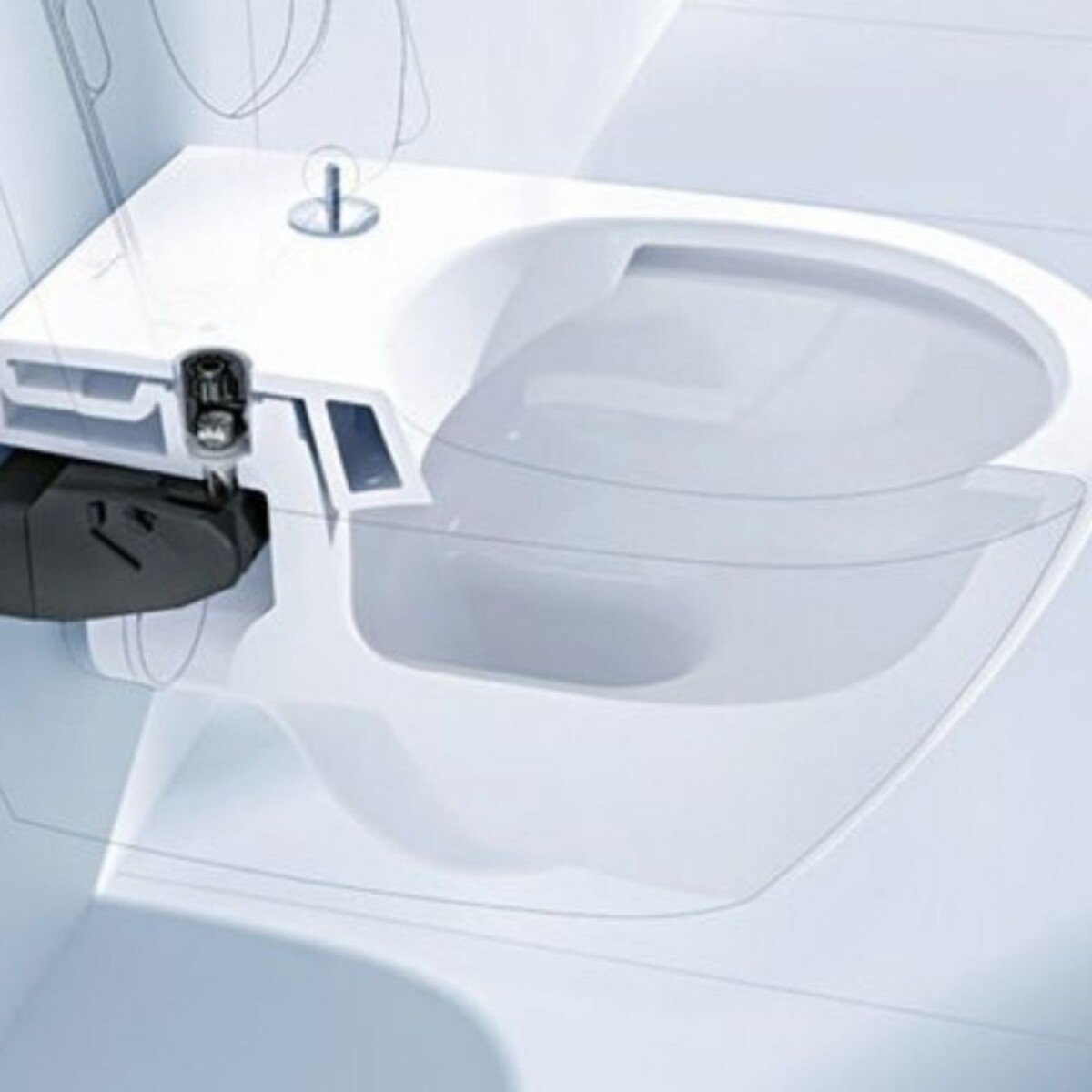 Cuvette WC suspendu sans bride VILLEROY & BOCH Venticello avec abattant frein de chute déclipable