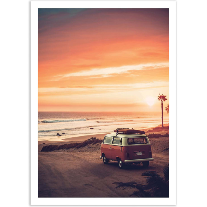 Affiche - California Sunset Van - Philippe Hugonnard