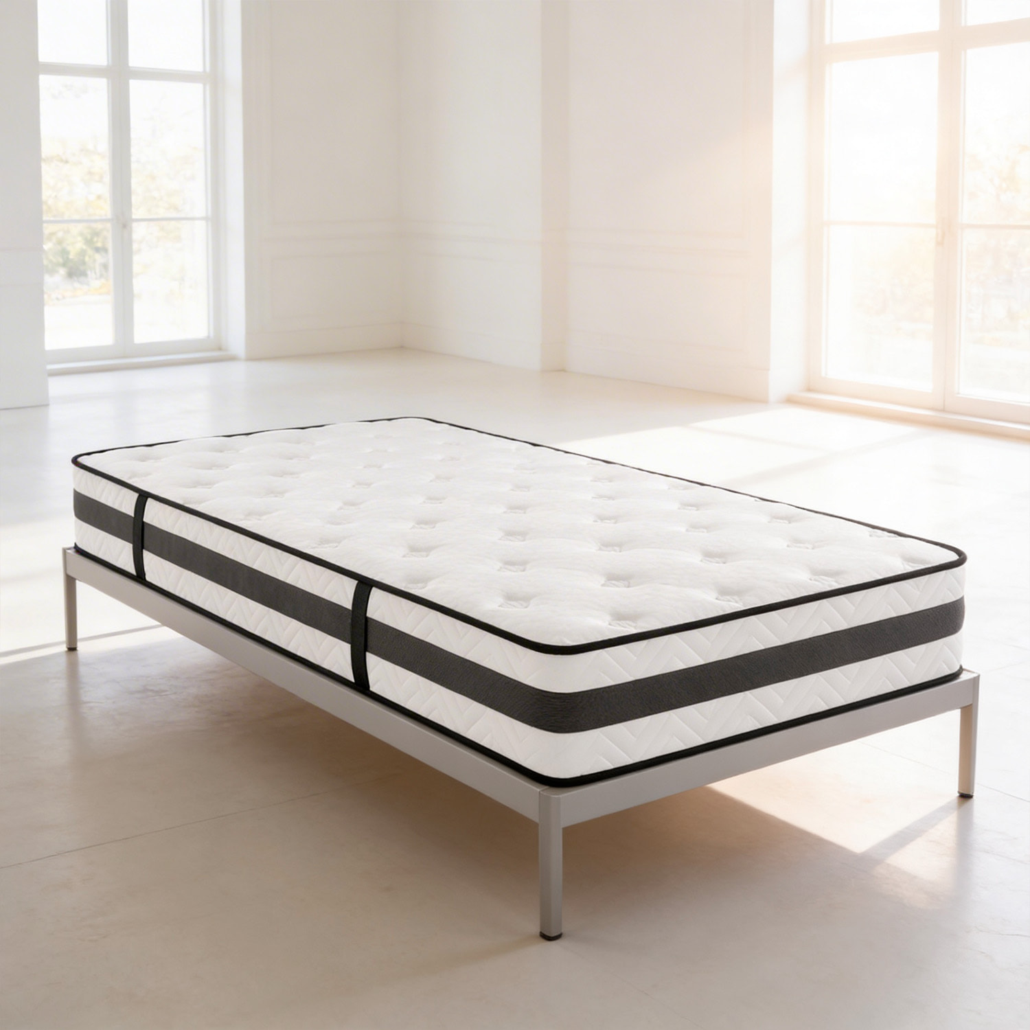 Materasso Singolo H3 Medio Rigido Con 240 Molle Insacchettate Al M, 5 Zone Di Comfort Double Sided Supporto Ergonomico E Alta Traspirabilità 80