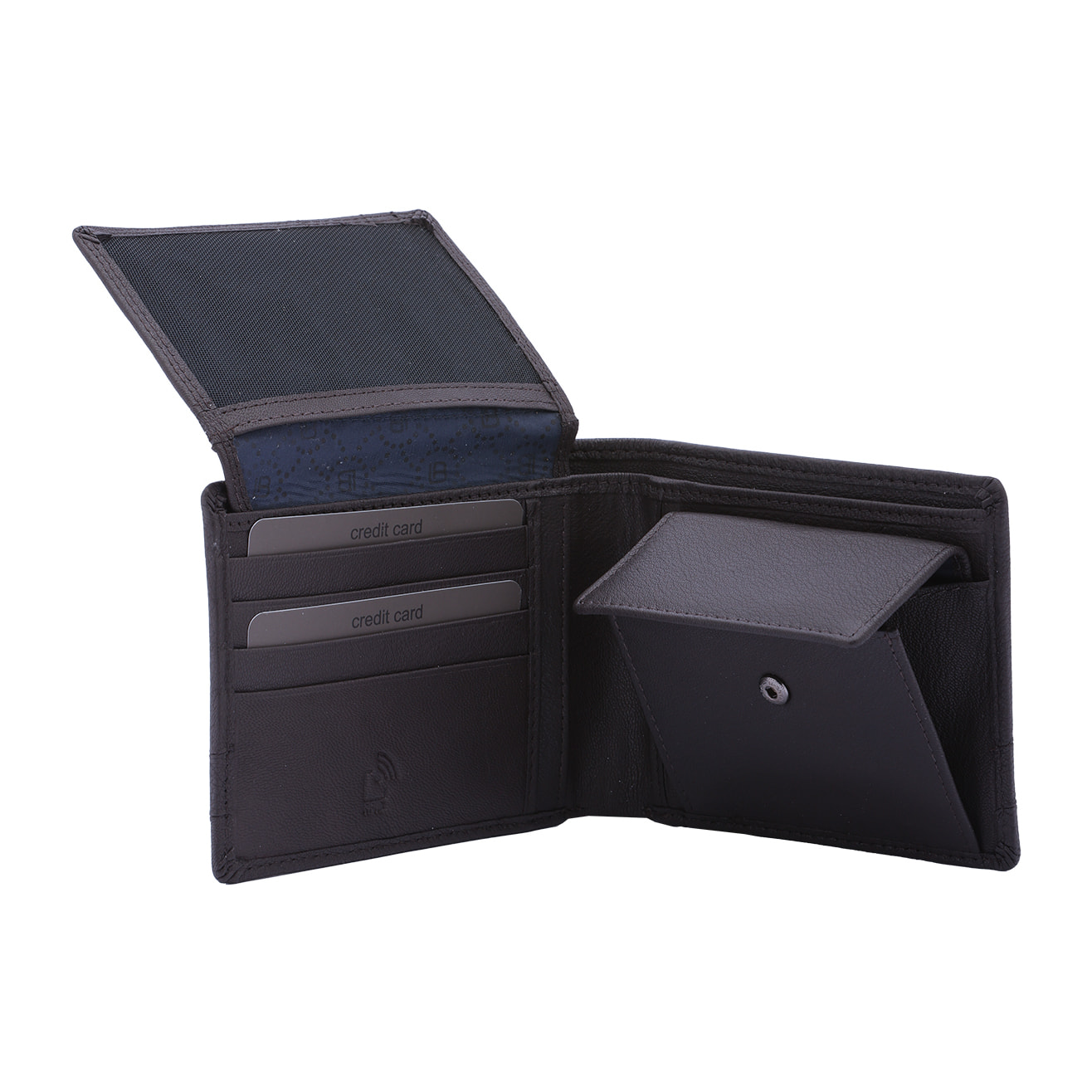 Portafoglio  da uomo In Vera pelle Made in Italy 9,5x12x3 cm