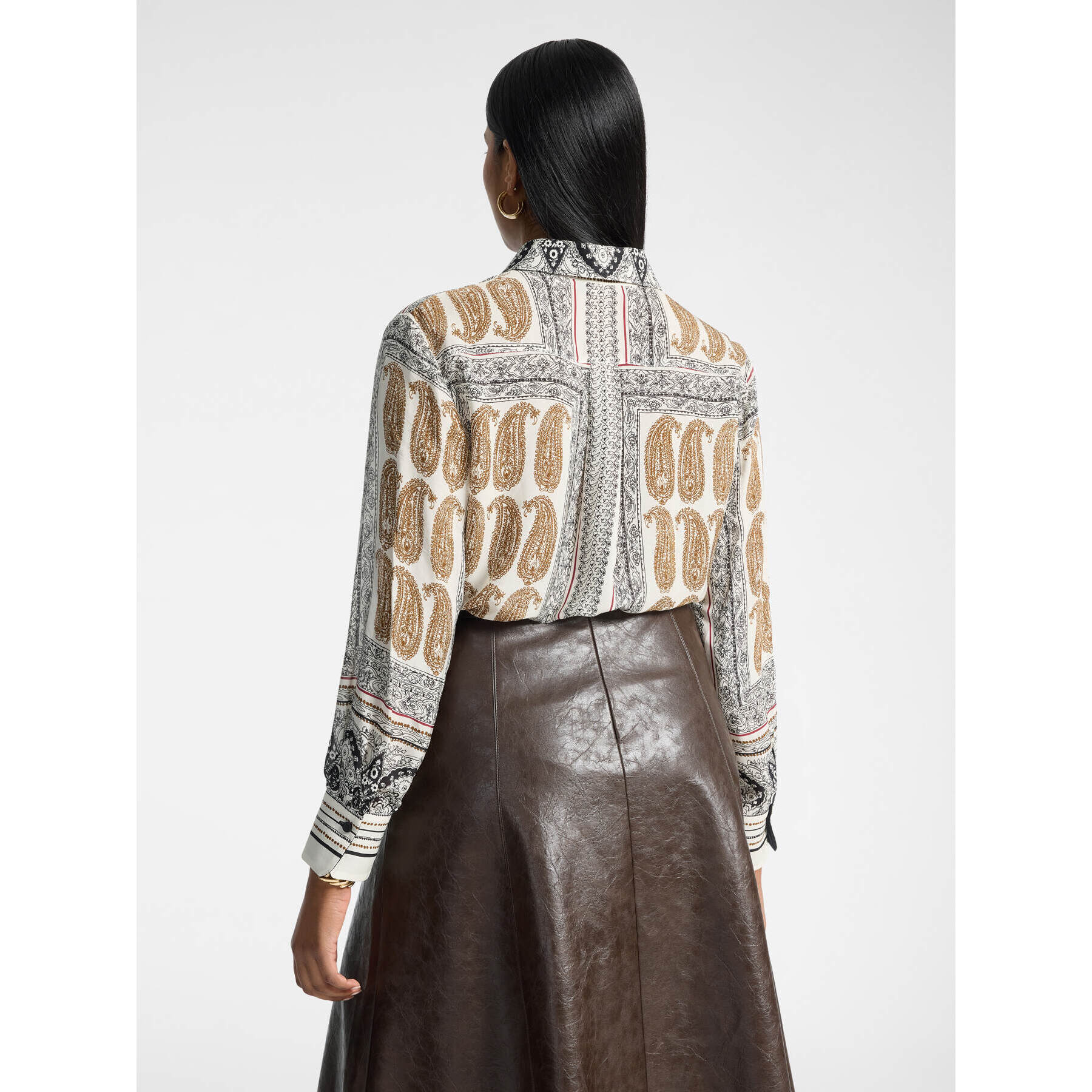 Elena Mirò - Camicia in viscosa stampata - Nero
