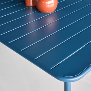 Table de jardin métal 6-8 places. marine. Amelia. 160x90xH72.5cm