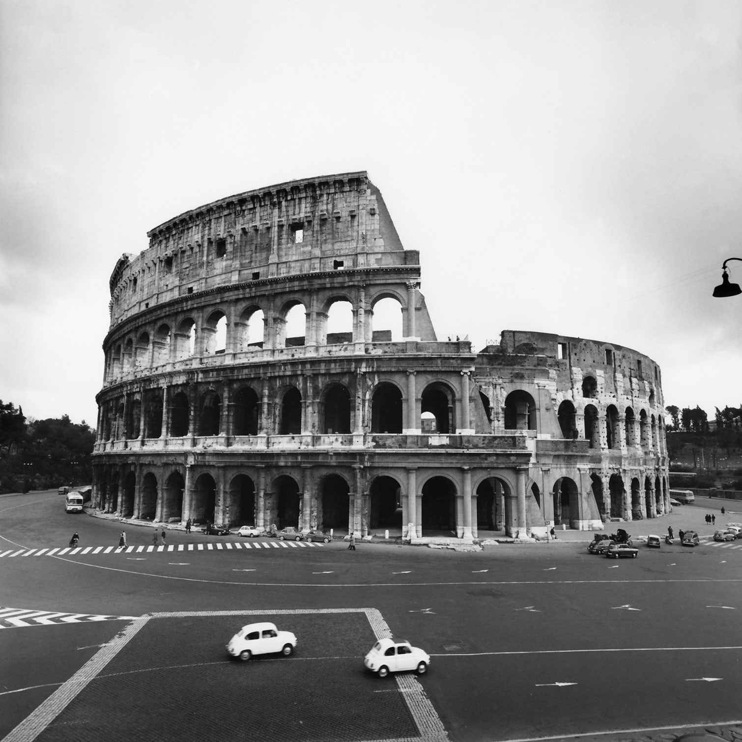 Photo ancienne de Rome, le Colysée Toile imprimée